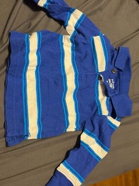 striped collared baby boy shirt size 9 to 12 months